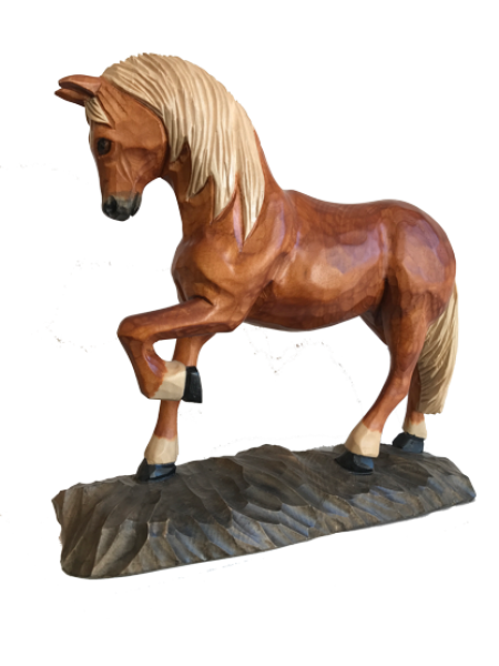Pferd hell mit blonder Mähne